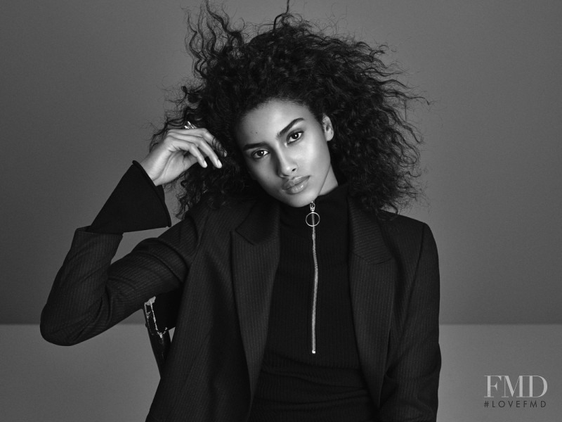 Imaan Hammam featured in  the H&M advertisement for Autumn/Winter 2016
