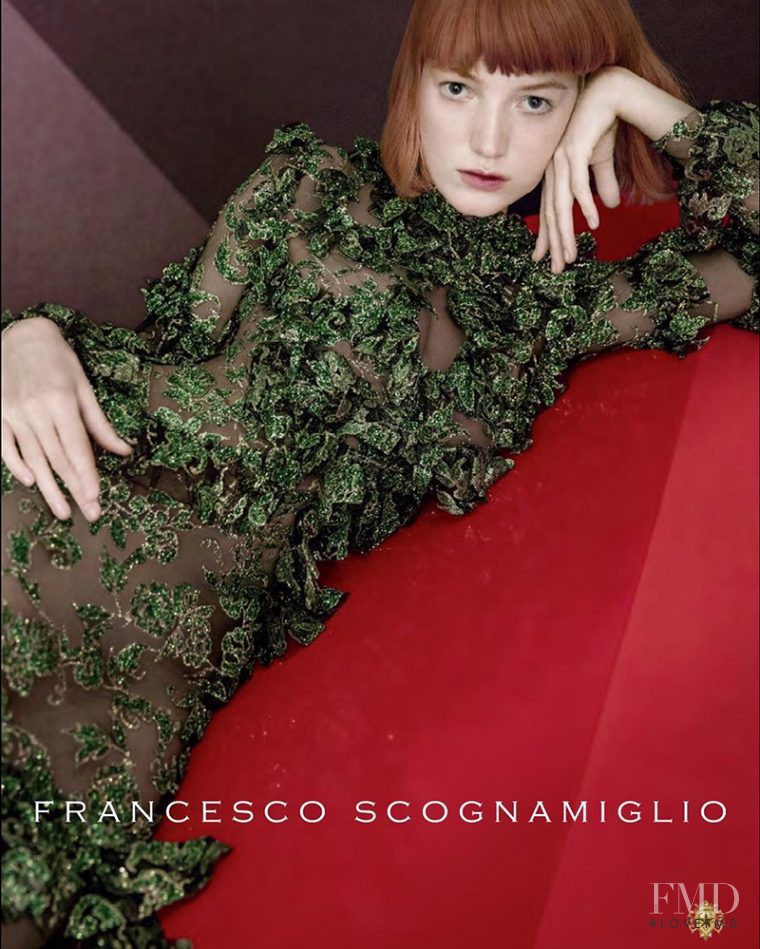 Lou Schoof featured in  the Francesco Scognamiglio advertisement for Autumn/Winter 2016