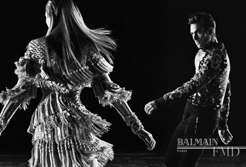 Jon Kortajarena featured in  the Balmain advertisement for Autumn/Winter 2016