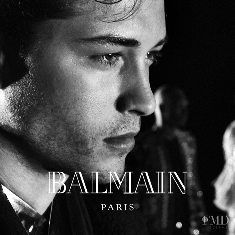 Francisco Lachowski featured in  the Balmain advertisement for Autumn/Winter 2016