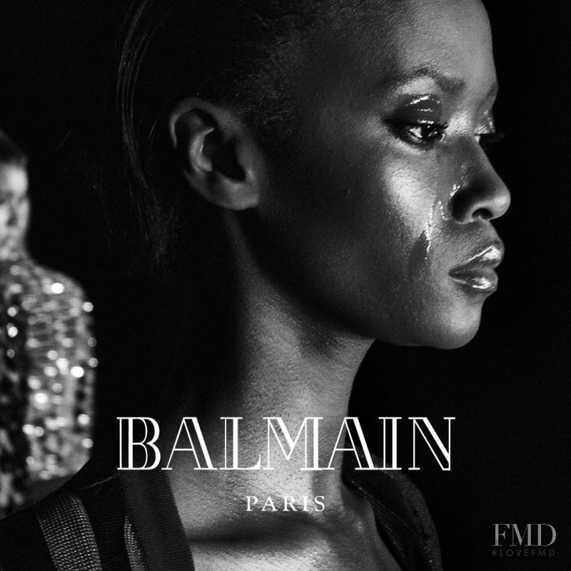 Riley Montana featured in  the Balmain advertisement for Autumn/Winter 2016