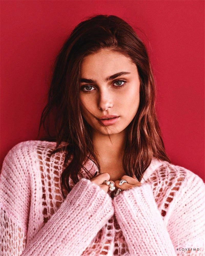 Taylor Hill featured in  the Topshop advertisement for Autumn/Winter 2016