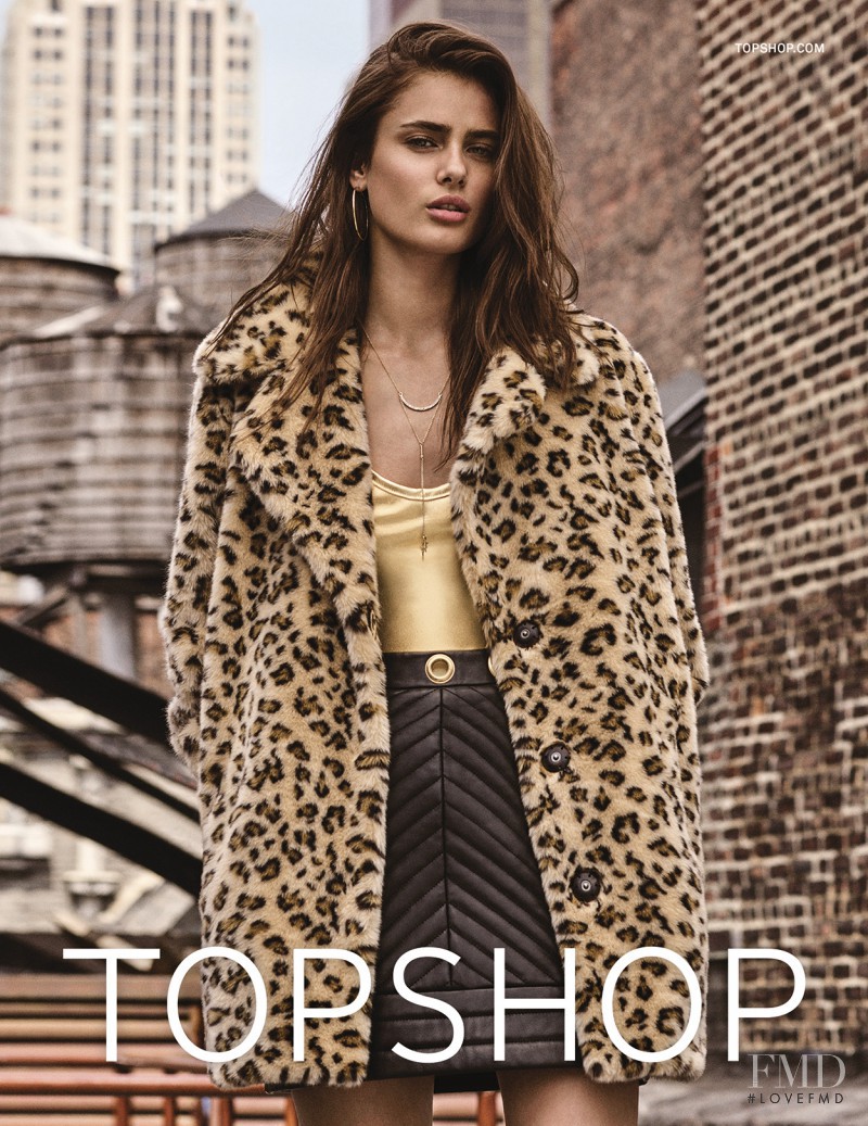 Taylor Hill featured in  the Topshop advertisement for Autumn/Winter 2016