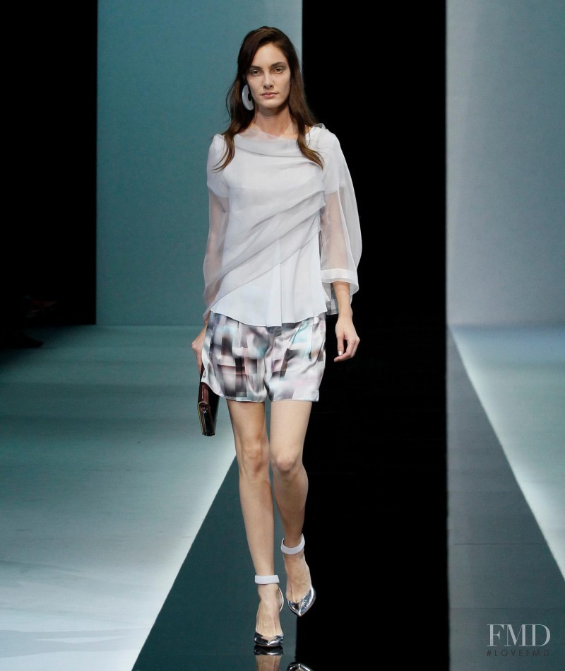 Mariana Coldebella featured in  the Emporio Armani fashion show for Spring/Summer 2013