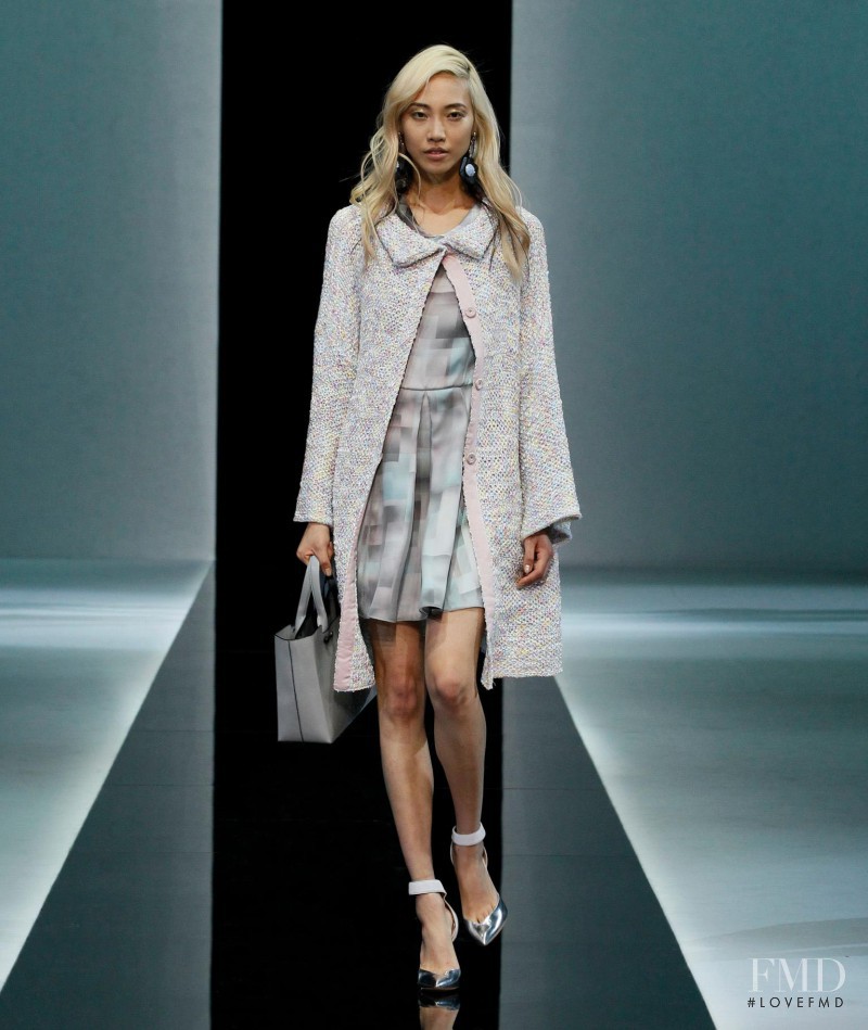 Soo Joo Park featured in  the Emporio Armani fashion show for Spring/Summer 2013