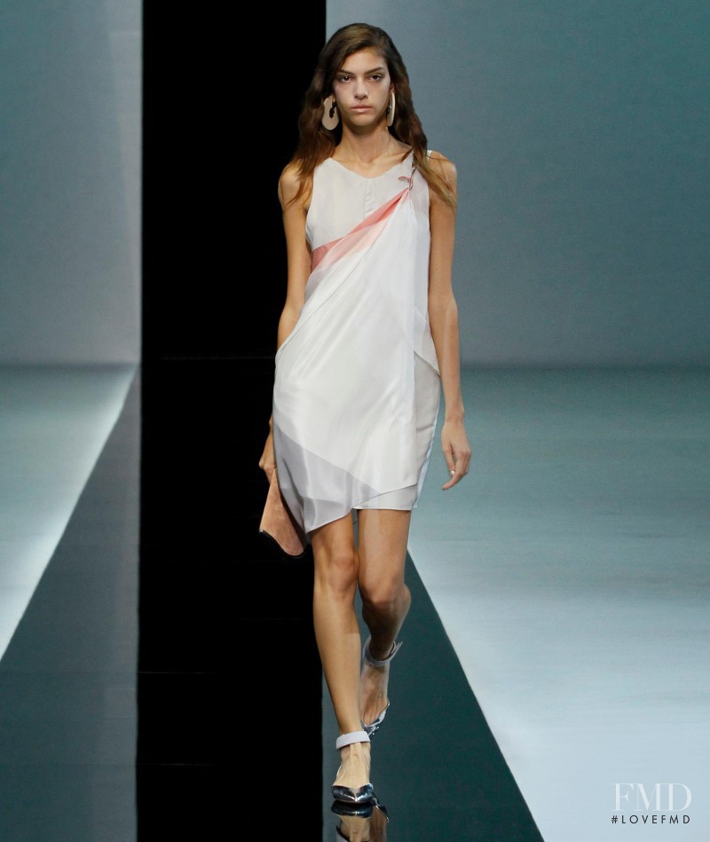 Marta Ortiz featured in  the Emporio Armani fashion show for Spring/Summer 2013