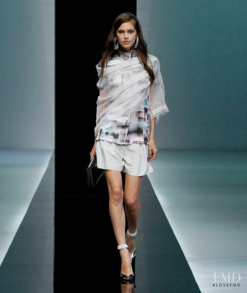Anastasia Sushchenko featured in  the Emporio Armani fashion show for Spring/Summer 2013