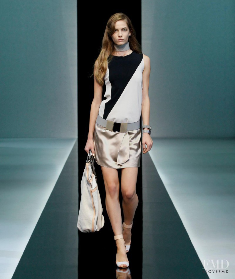 Jefimija Jokic featured in  the Emporio Armani fashion show for Spring/Summer 2013