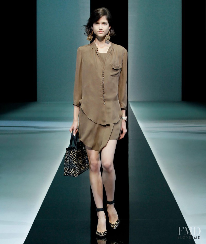 Kate Kondas featured in  the Emporio Armani fashion show for Spring/Summer 2013