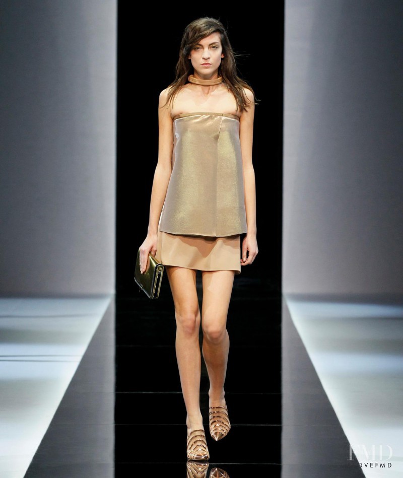 Klara Boscic featured in  the Emporio Armani fashion show for Spring/Summer 2013