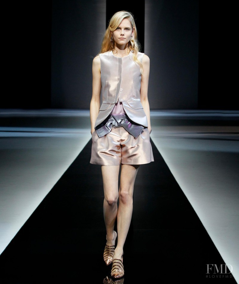 Josefine Nielsen featured in  the Emporio Armani fashion show for Spring/Summer 2013