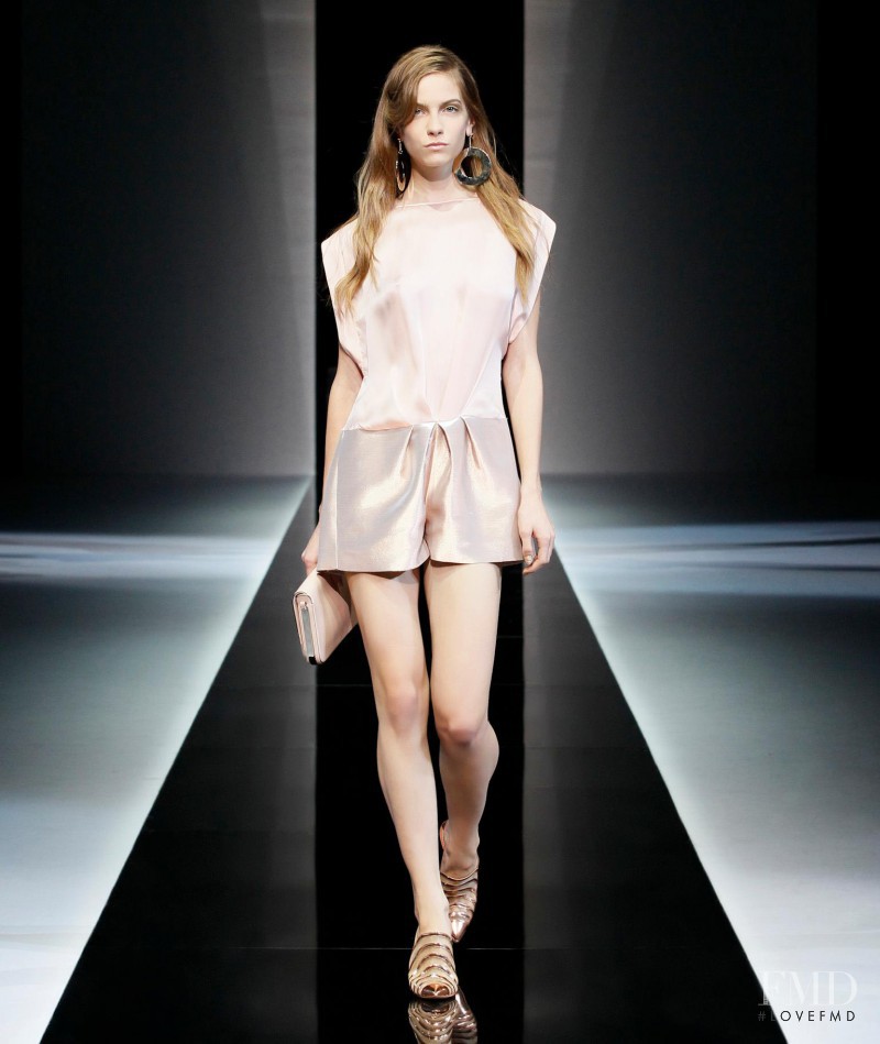 Jefimija Jokic featured in  the Emporio Armani fashion show for Spring/Summer 2013