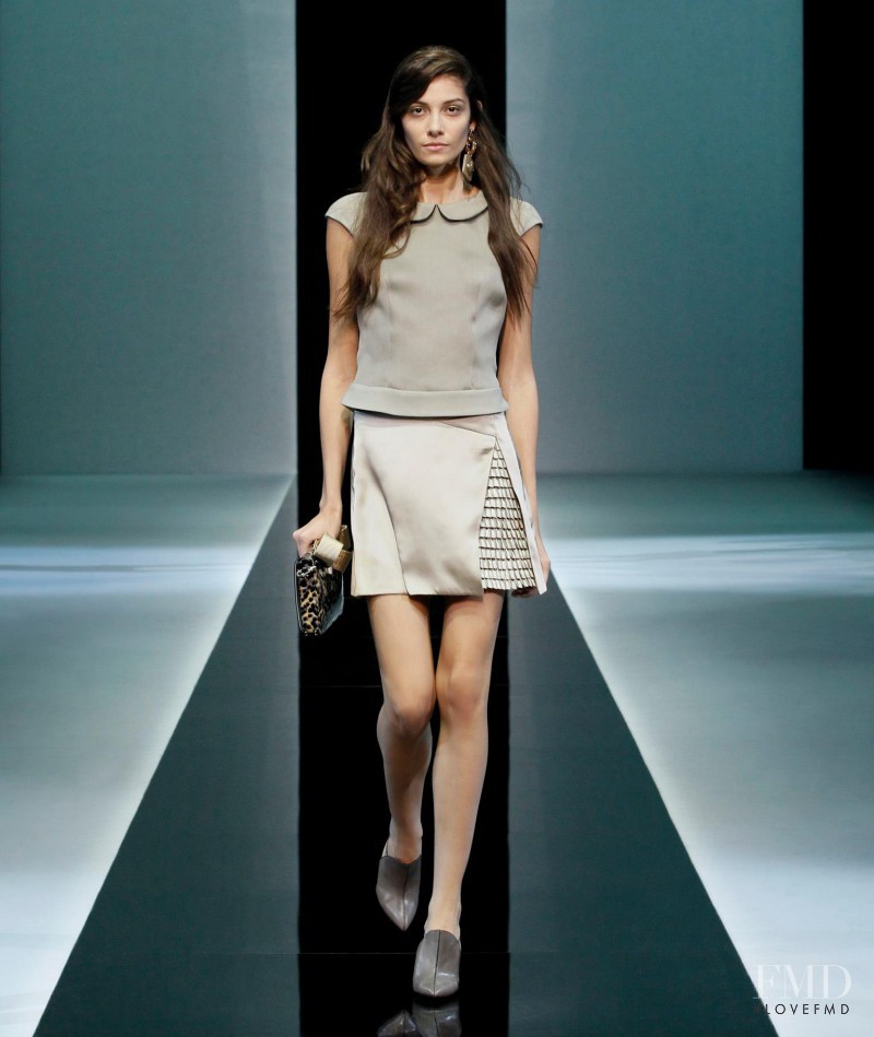 Muriel Beal featured in  the Emporio Armani fashion show for Spring/Summer 2013