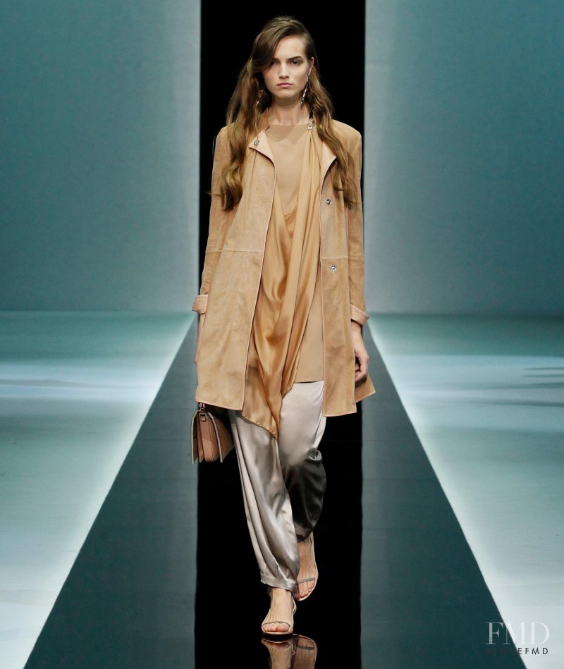 Agne Konciute featured in  the Emporio Armani fashion show for Spring/Summer 2013