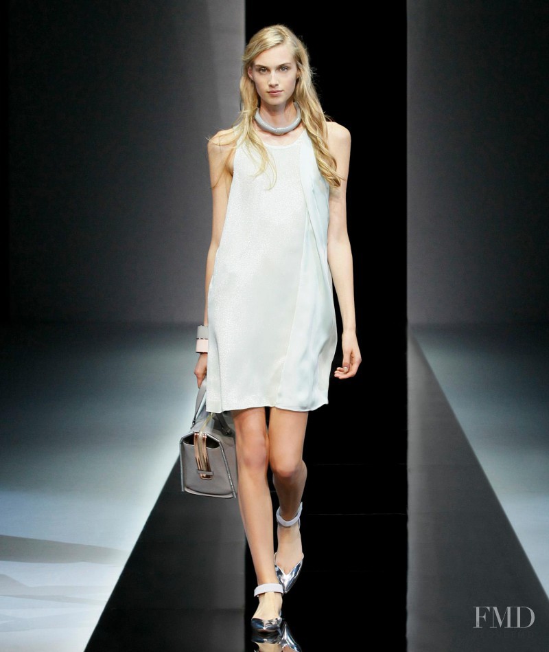 Dauphine McKee featured in  the Emporio Armani fashion show for Spring/Summer 2013