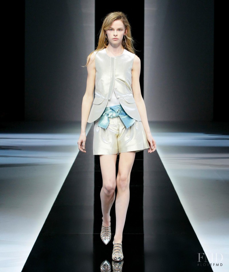 Courtney Shallcross featured in  the Emporio Armani fashion show for Spring/Summer 2013