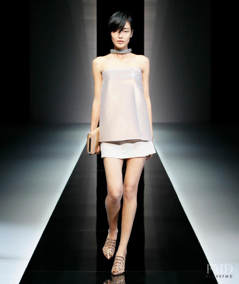Sunni Lu featured in  the Emporio Armani fashion show for Spring/Summer 2013