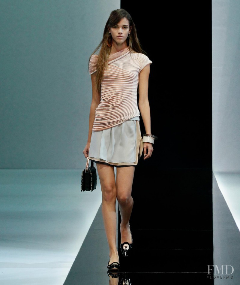 Pauline Hoarau featured in  the Emporio Armani fashion show for Spring/Summer 2013
