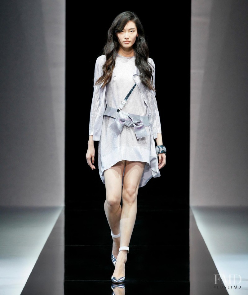 Bonnie Chen featured in  the Emporio Armani fashion show for Spring/Summer 2013