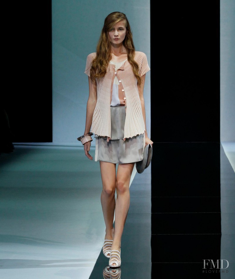 Emma Nilsson featured in  the Emporio Armani fashion show for Spring/Summer 2013