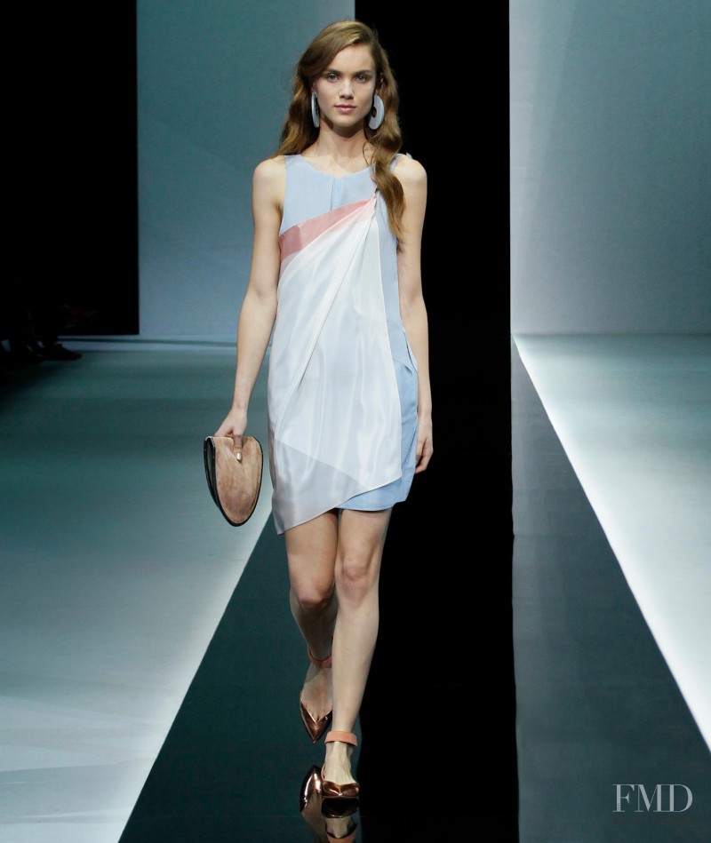 Odile Coco van Stuijvenberg featured in  the Emporio Armani fashion show for Spring/Summer 2013