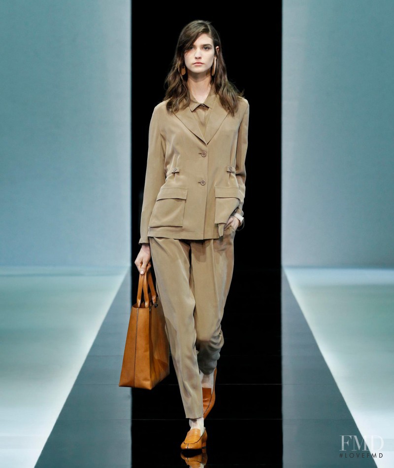 Manon Leloup featured in  the Emporio Armani fashion show for Spring/Summer 2013