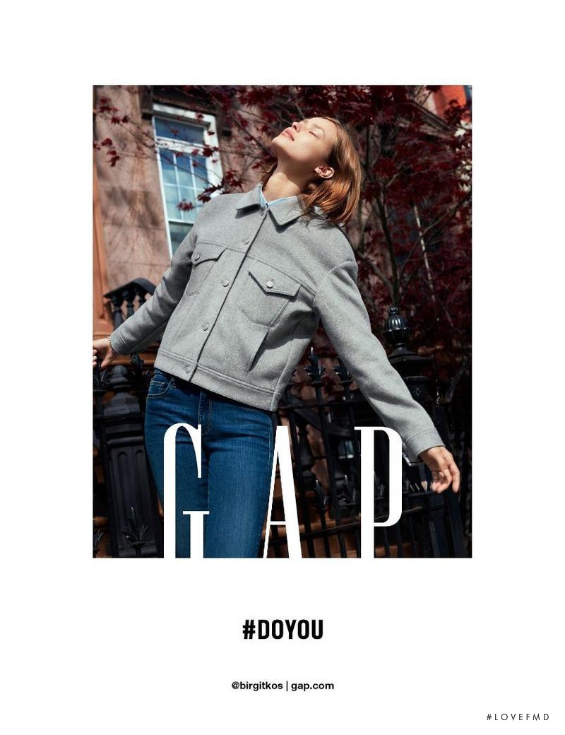 Birgit Kos featured in  the Gap advertisement for Autumn/Winter 2016
