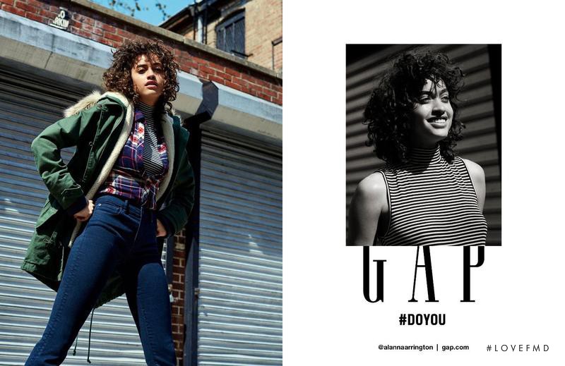 Alanna Arrington featured in  the Gap advertisement for Autumn/Winter 2016