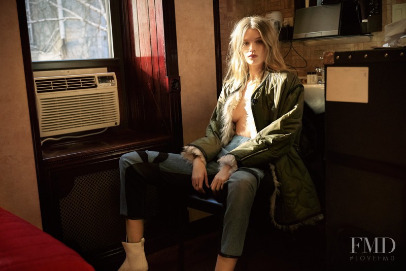 Abbey Lee Kershaw featured in  the rag & bone advertisement for Autumn/Winter 2016