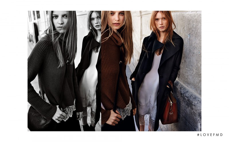 Ine Neefs featured in  the Massimo Dutti advertisement for Autumn/Winter 2016