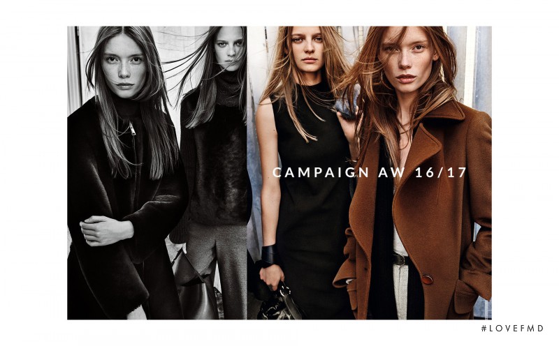Ine Neefs featured in  the Massimo Dutti advertisement for Autumn/Winter 2016