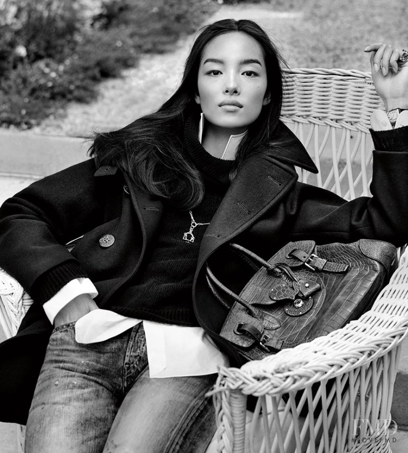Fei Fei Sun featured in  the Ralph Lauren Iconic Style advertisement for Autumn/Winter 2016