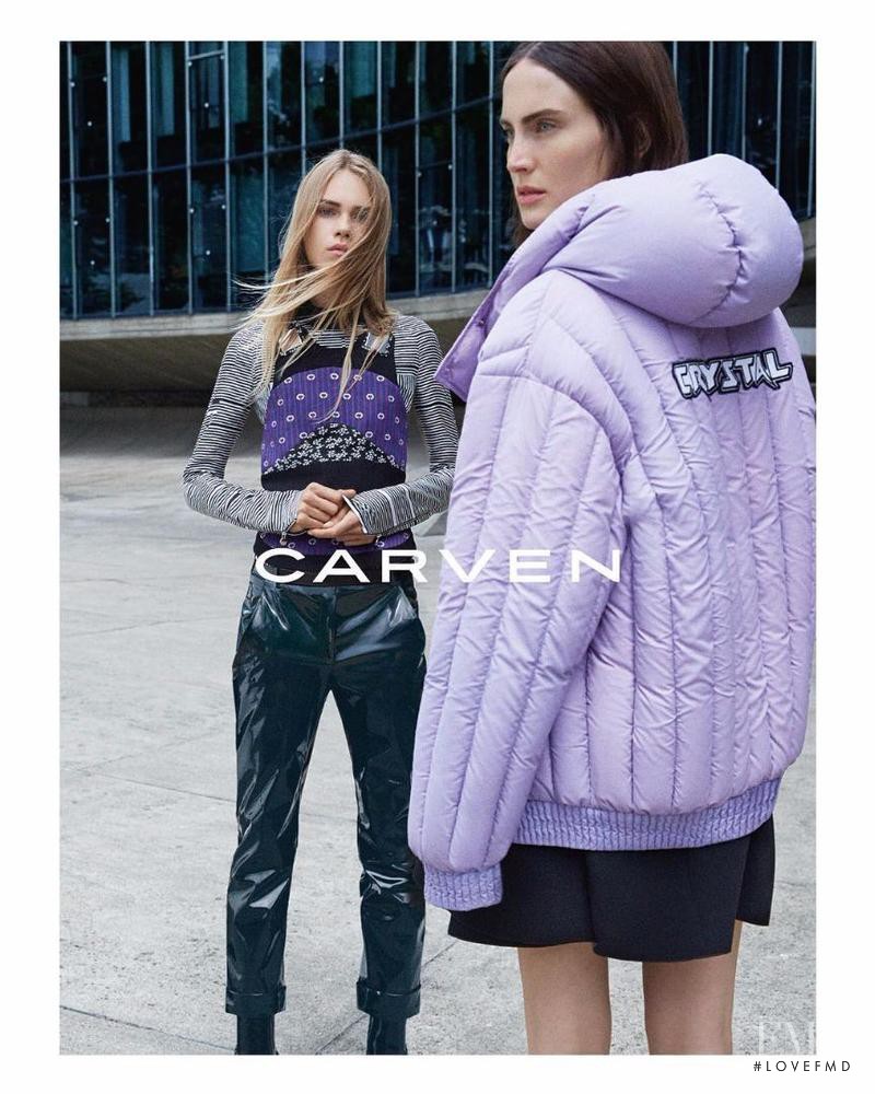 Line Brems featured in  the Carven advertisement for Autumn/Winter 2016