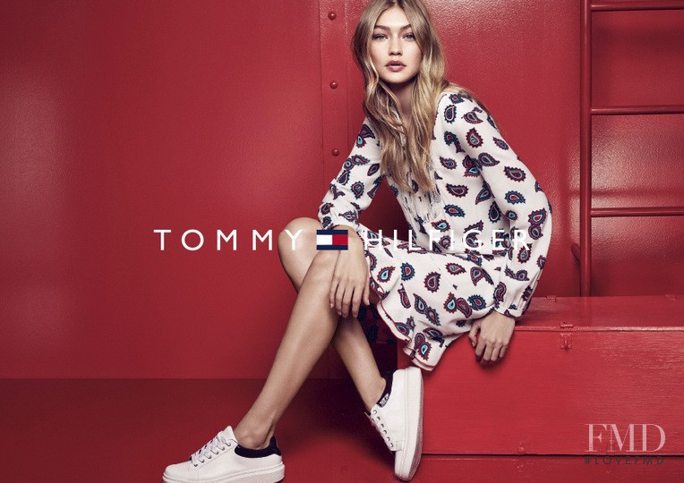 Gigi Hadid featured in  the Tommy Hilfiger advertisement for Autumn/Winter 2016