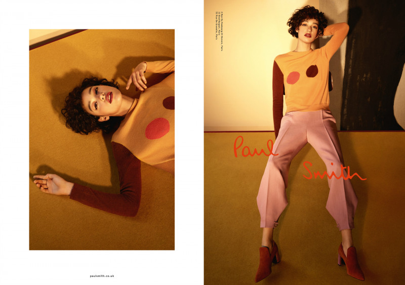 Damaris Goddrie featured in  the Paul Smith advertisement for Autumn/Winter 2016