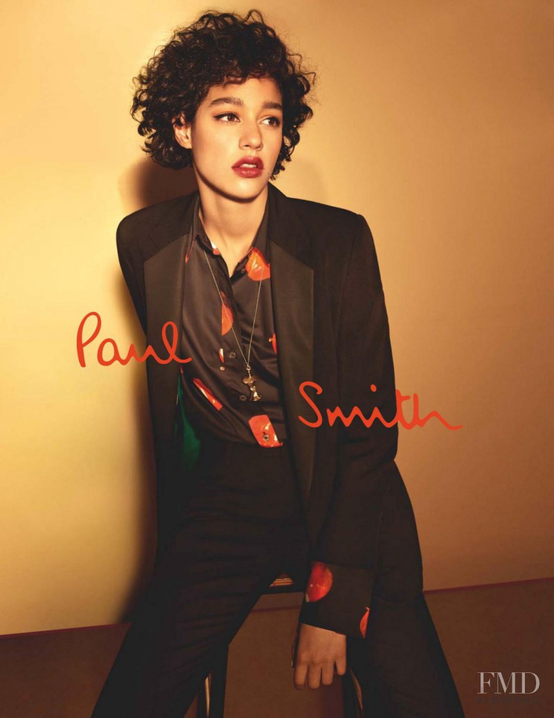 Damaris Goddrie featured in  the Paul Smith advertisement for Autumn/Winter 2016