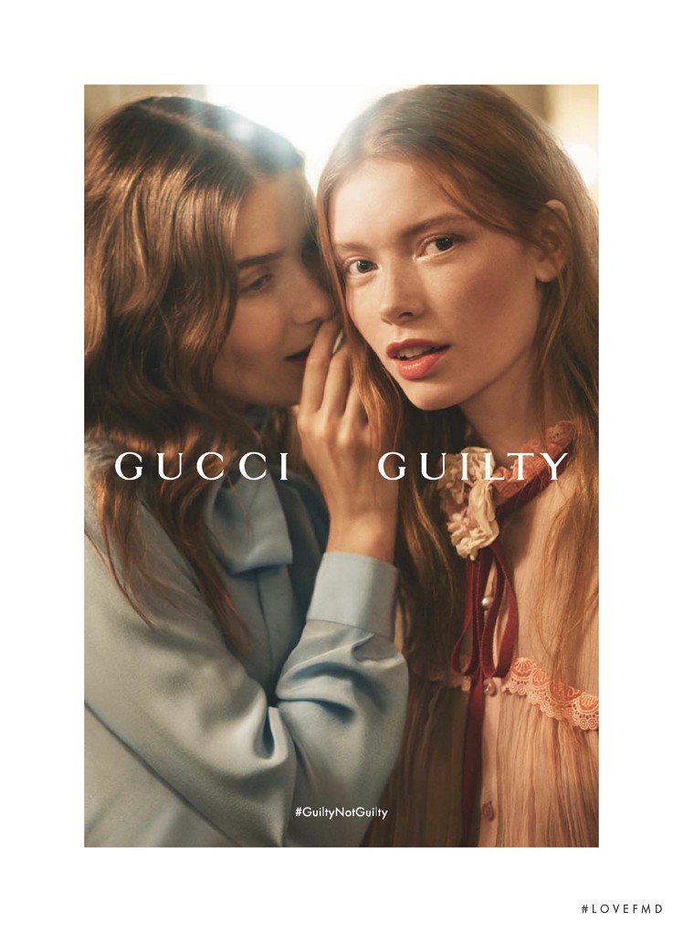 Julia Hafstrom featured in  the Gucci Fragrance \'Guilty\' Fragrance advertisement for Autumn/Winter 2016