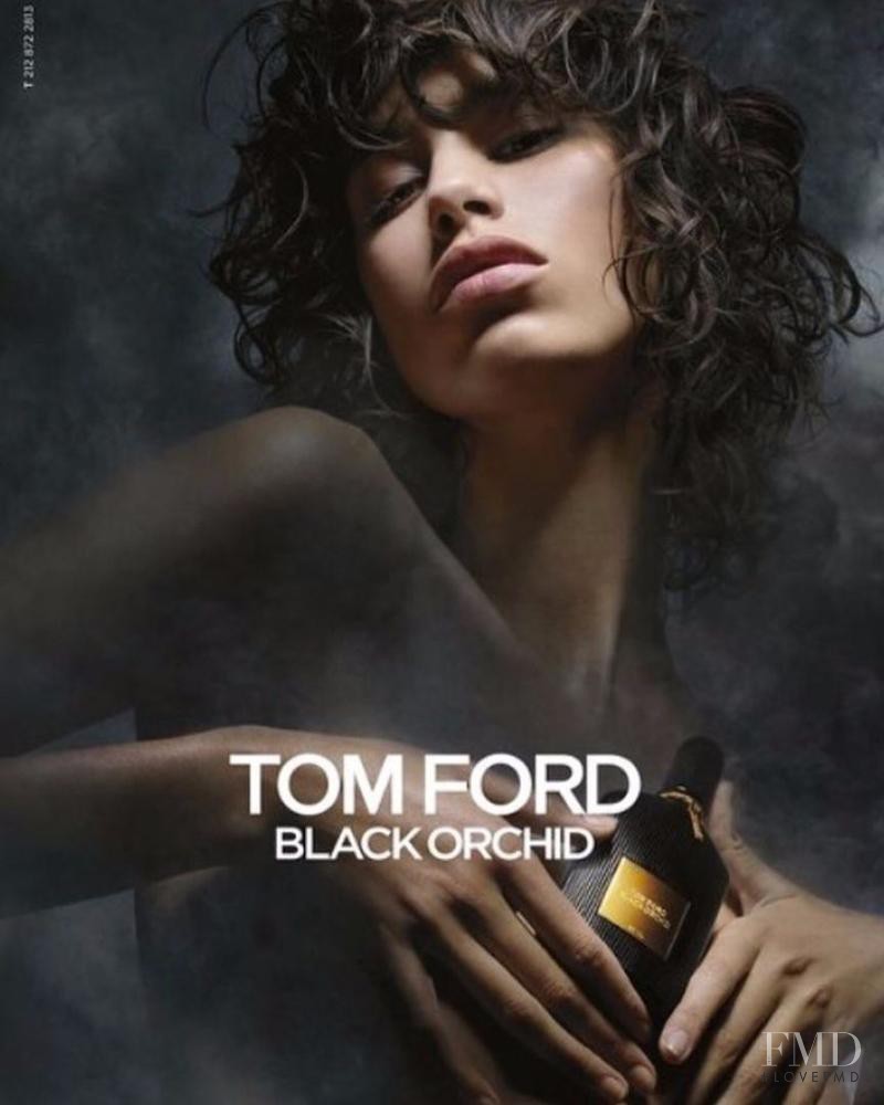 Mica Arganaraz featured in  the Tom Ford Beauty  \'Black Orchid\' Fragrance advertisement for Autumn/Winter 2016
