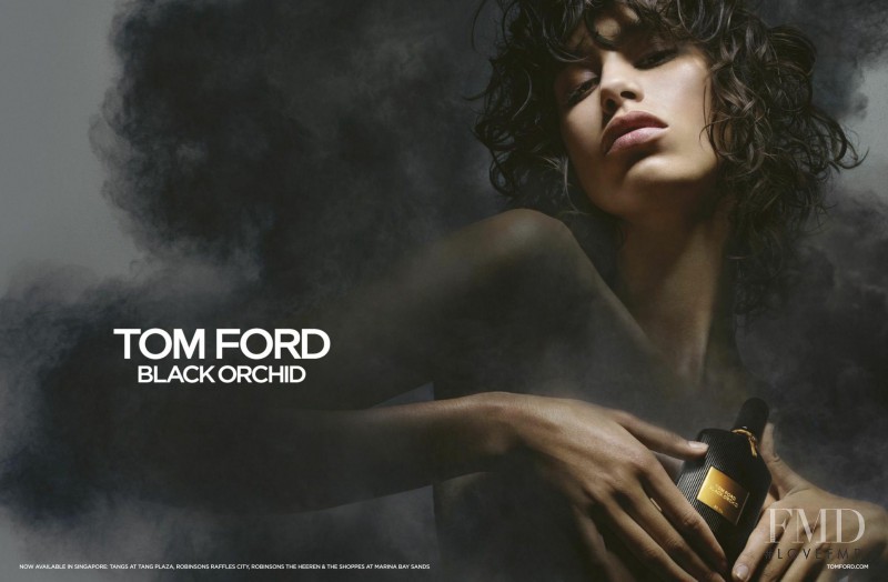 Mica Arganaraz featured in  the Tom Ford Beauty  \'Black Orchid\' Fragrance advertisement for Autumn/Winter 2016