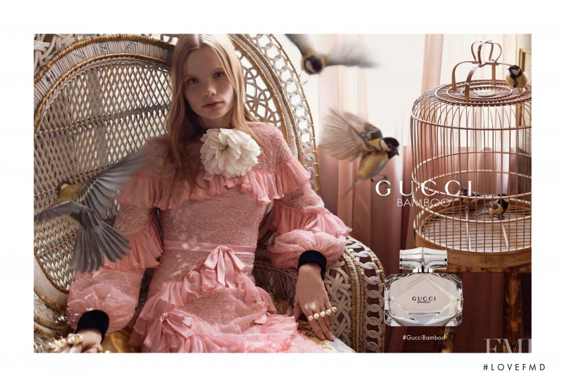 Polina Oganicheva featured in  the Gucci Fragrance \'Bamboo\' Fragrance advertisement for Autumn/Winter 2016