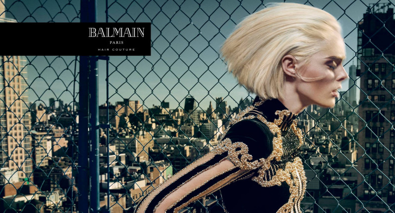 Coco Rocha featured in  the Balmain Hair Couture advertisement for Autumn/Winter 2016