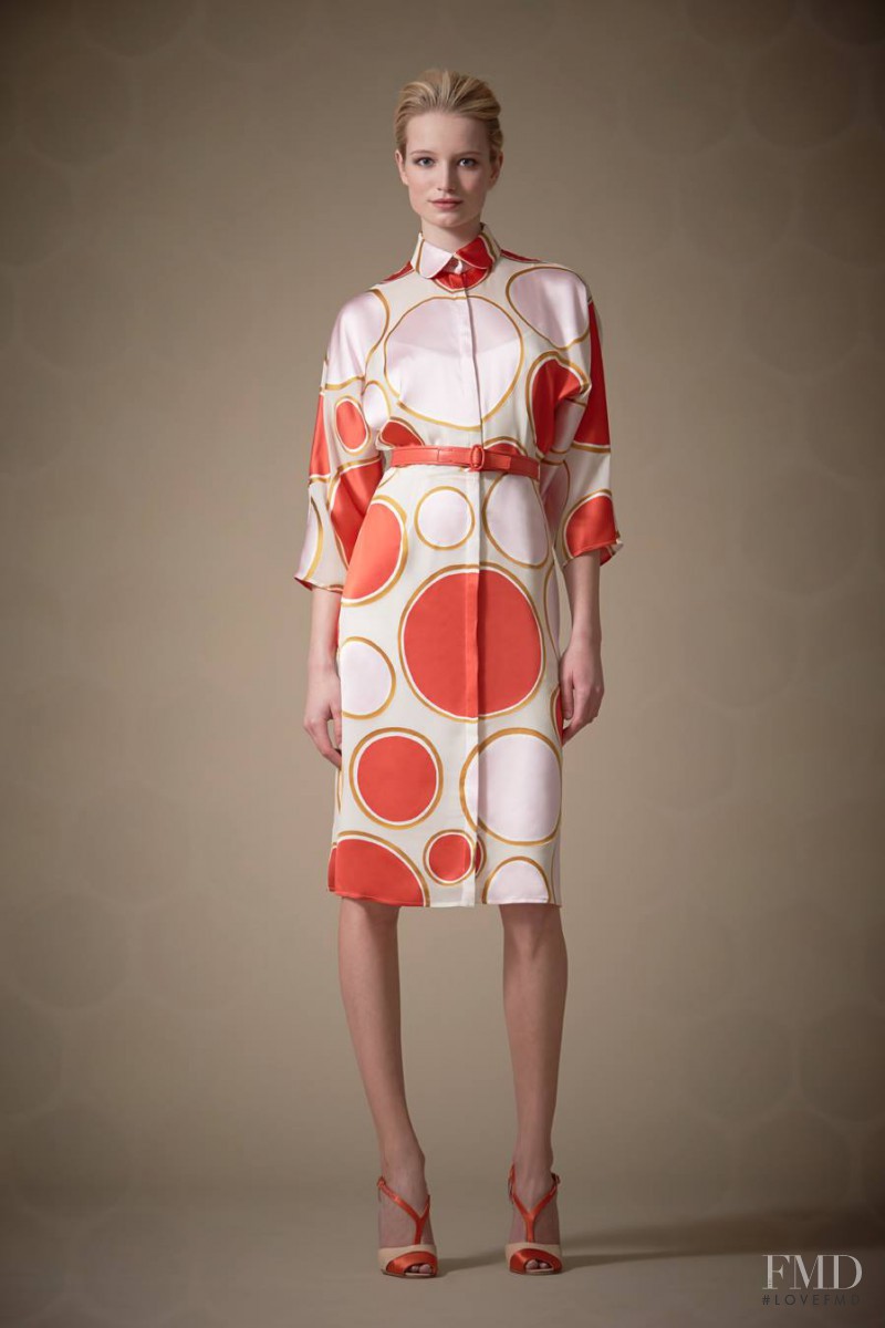 Maud Welzen featured in  the Carolina Herrera fashion show for Pre-Fall 2014