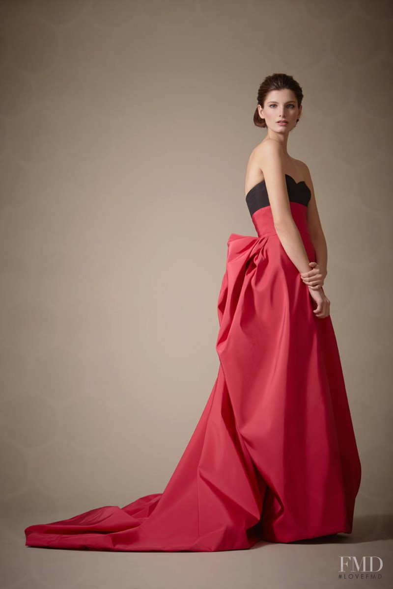 Ava Smith featured in  the Carolina Herrera fashion show for Pre-Fall 2014