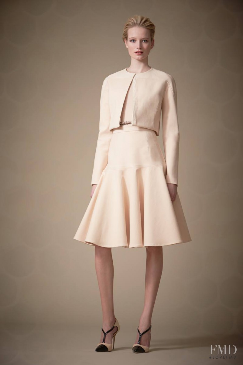Maud Welzen featured in  the Carolina Herrera fashion show for Pre-Fall 2014