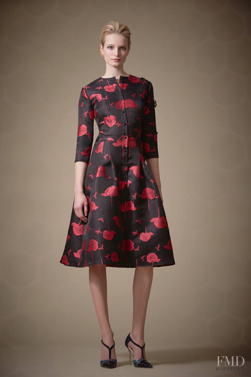 Maud Welzen featured in  the Carolina Herrera fashion show for Pre-Fall 2014