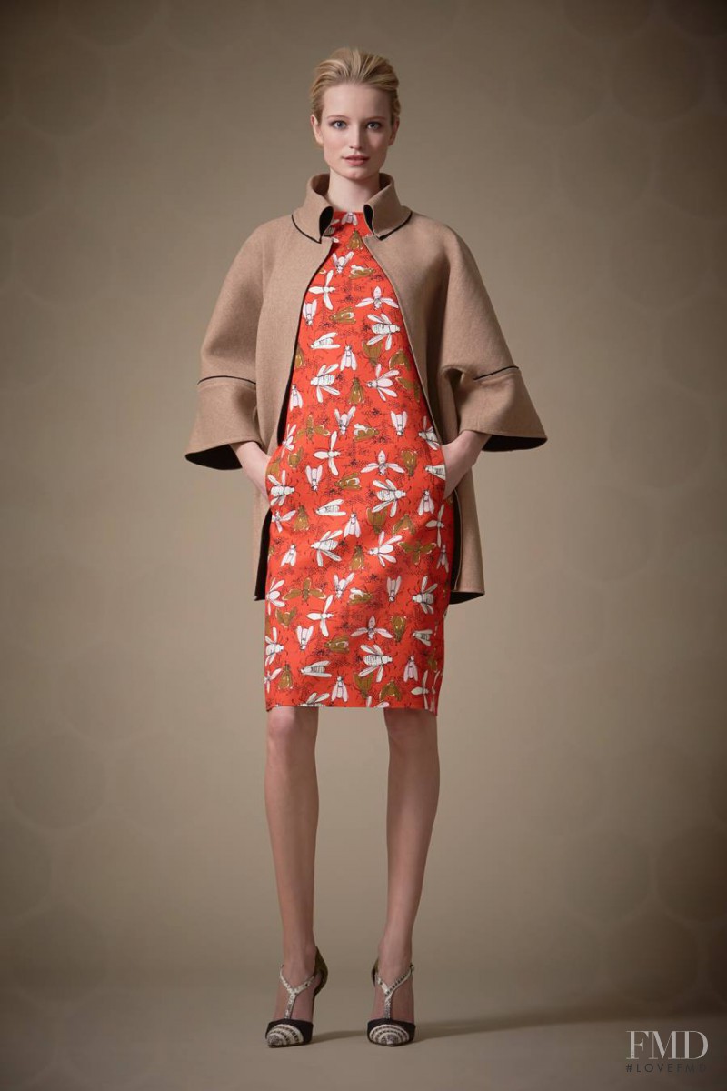 Maud Welzen featured in  the Carolina Herrera fashion show for Pre-Fall 2014