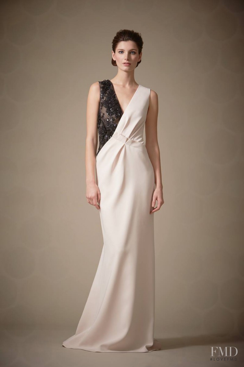 Ava Smith featured in  the Carolina Herrera fashion show for Pre-Fall 2014