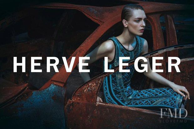 Daga Ziober featured in  the Herve Leger advertisement for Autumn/Winter 2016