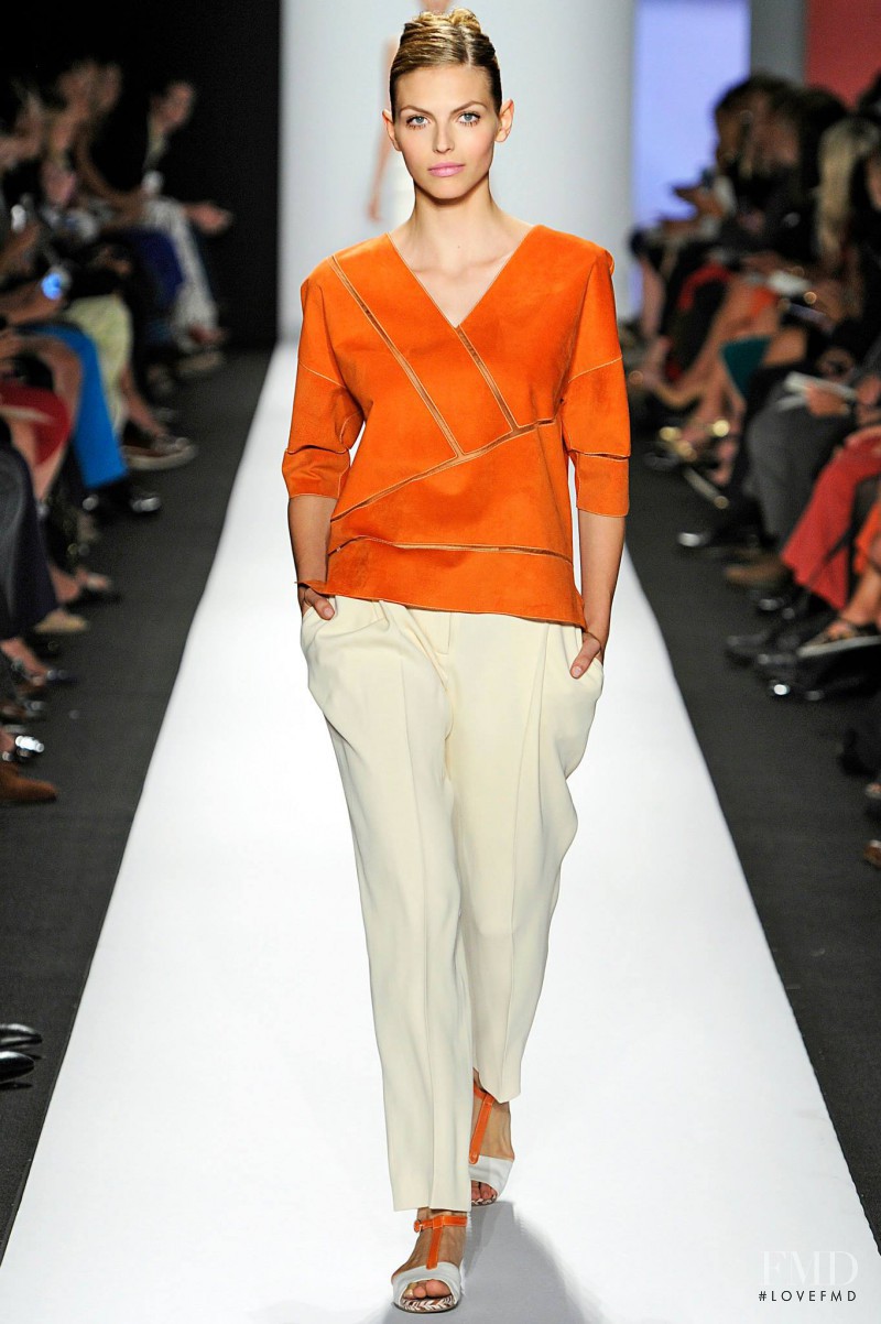 Karlina Caune featured in  the Carolina Herrera fashion show for Spring/Summer 2014