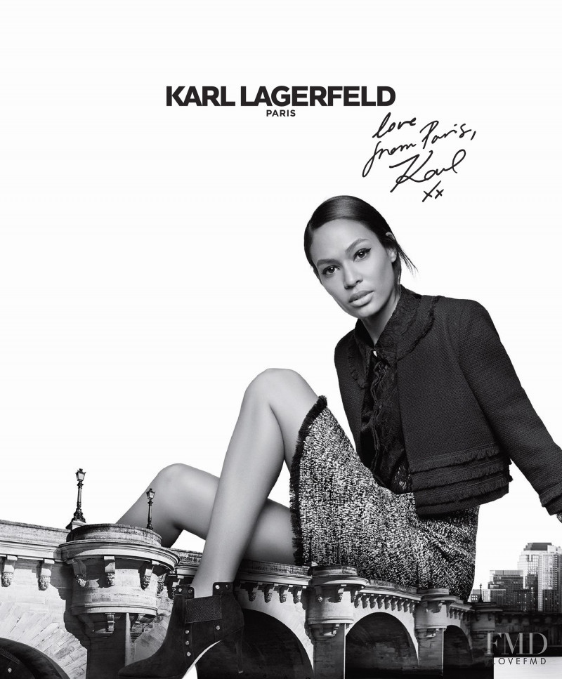 Joan Smalls featured in  the Karl Lagerfeld advertisement for Autumn/Winter 2016